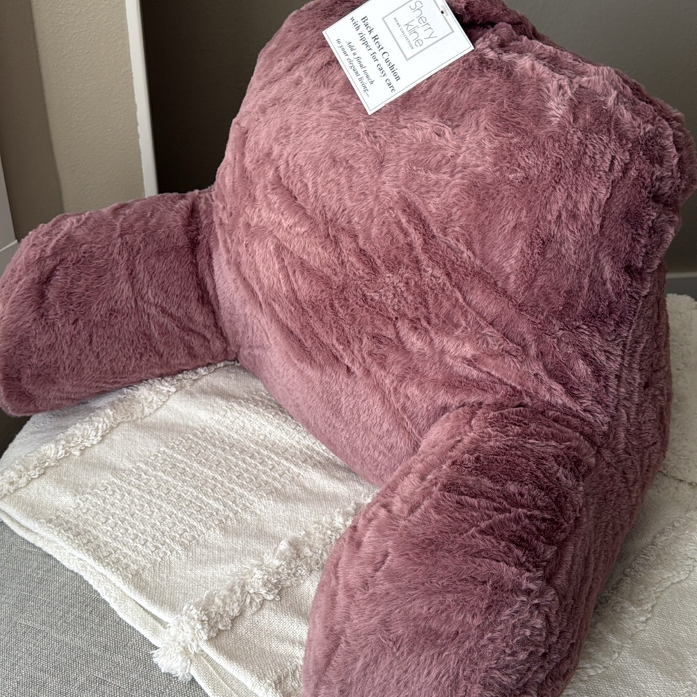 Plush Purple Backrest Pillow